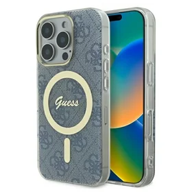 Guess IML 4G Magnetinis dėklas iPhone 16 Pro Max - mėlynas