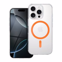 Drop Glue Spalvotas Žiedas Magnetinis Dėklas suderinamas su MagSafe SAMSUNG S26 Edge oranžinė