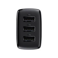 Baseus įkroviklis Compact 3 x USB juodas 17w