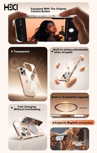 Dėklas HDD Clear MagSafe Case Apple iPhone 15 Pro skaidrus