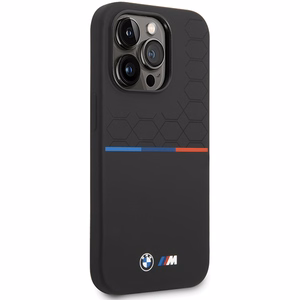 BMW silikoninis rašto dėklas telefonui iPhone 15 Pro - juodas