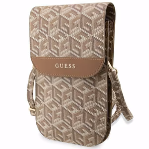 Guess dėklas telefonui GUWBHGCFSEW rudas Piniginė GCube Stripe