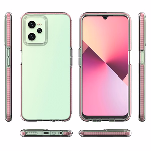 Spring Case dėklas Realme C35 silikoninis dangtelis su rėmeliu juodas