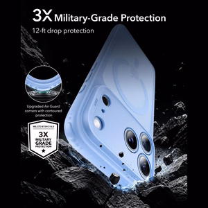 ESR Classic Hybrid MagSafe dėklas, skirtas iPhone 18 Pro Max / 17 Pro Max, šviesiai mėlynas