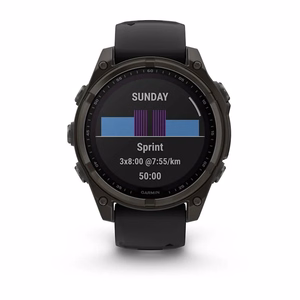 Išmanusis laikrodis Garmin Fenix 8 Sapphire Solar juodas/pilkas