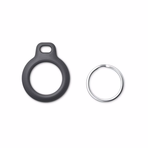 Tech-Protect Rough dėklas Apple AirTag su žiedu - juodas