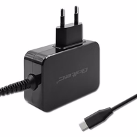 Qoltec 52386 GaN POWER PRO įkroviklis | 1xUSB-C | 65W | 5-20V | 3-3,25A | Juoda
