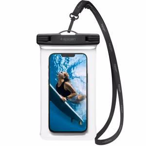 Spigen Aqua Shield A601 universalus vandeniui atsparus dėklas, skaidrus