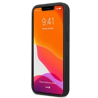 Guess GUHCP13M4GMGGR iPhone 13 / 14 / 15 6.1" pilkas/pilkas kietas dėklas 4G Didelis Metalinis Logotipas