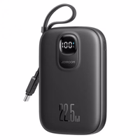 Power Bank Joyroom "JR-PBF17" juodas 10000mAh 22.5W (PD / QC3.0) + integruotas Type-C laidas