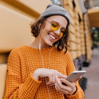 Kabelinės ausinės Lightning Forcell F-Audio HR-ME25 baltos