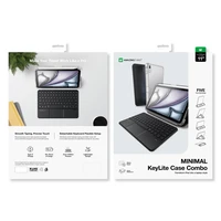 "AmazingThing" minimalus dėklas "Keylite Combo" klaviatūros dėklas "iPad Air M3" 13" - juodas