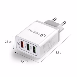 Įkroviklis Wozinsky WWC-01 baltas (3xUSB / 30W)