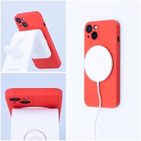 SILICONE MAG COVER dėklas telefonui, suderinamas su MagSafe, IPHONE 13 Pro raudonas
