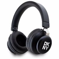 DKNY metalinis logotipas Bluetooth apgaubiančios ausinės - juodos