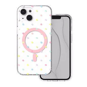 Bubble Dots Mag чехол для iPhone 13 / 14 6,1", белый