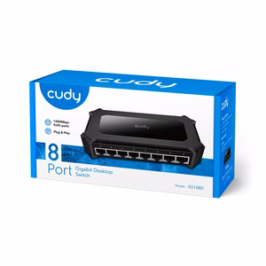 Cudy GS108D tinklo komutatorius Gigabit Ethernet (10/100/1000) Juoda