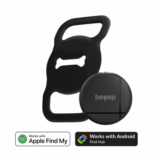 Поисковая метка Beeep OneTag для собак, Apple Find My / Android, чёрная