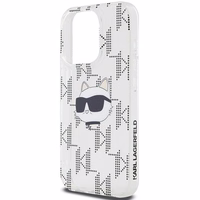 Karl Lagerfeld IML Choupette galvos ir monogramos dėklas iPhone 15 Pro Max - permatomas