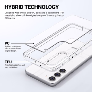 Crong Crystal Shield Cover dėklas, skirtas Samsung Galaxy S23+, skaidrus
