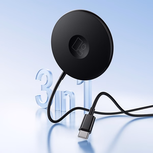 "Borofone" belaidis indukcinis įkroviklis BQ41 Glory 3 in 1 15W, juodas