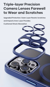 Rock Guard Touch Matte serijos magnetinis dėklas Iphone 15 Plus baltas