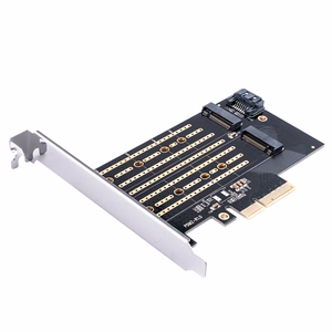Orico PDM2 PCIe išplėtimo plokštė 3.0 ×4, skirta M.2 NVMe ir SATA diskams – juoda