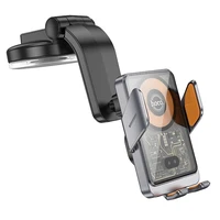 HOCO automobilinis laikiklis telefonui priekinio stiklo ir centrinės konsolės HW8 (15W) juodas