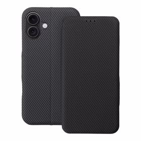 FOLIO Šoninis magnetinis knygos dėklas IPHONE 16 PLUS pilkas