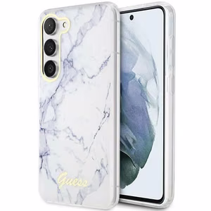 Guess GUHCS23SPCUMAH S23 S911 белый/белый жёсткий чехол Marble