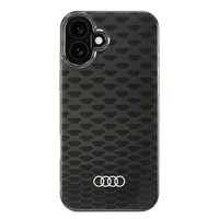 Audi IML Siuvinėjimo raštas Magnetinis iPhone 16 Plus 6.7" juodas/juodas kietas dėklas AU-IMLMIP16M-Q5/D3-BK