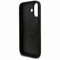 Guess Grūdėtas Žiedas Magnetinis dėklas telefonui iPhone 17 - juodas