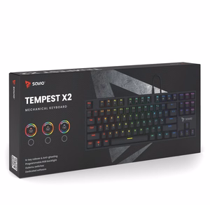 Savio Tempest x2 RGB mechaninė klaviatūra, Outemu BLUE