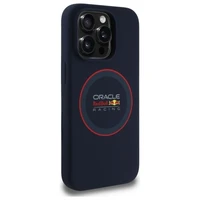 RED BULL dėklas telefonui IPHONE 15 Pro Max suderinamas su MagSafe RBHMP15X24SIILVR (Silikoninis raudonas žiedas) mėlynas