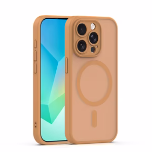 Mag Matt Чехол для iPhone 15 Pro 6,1" коричневый защита камеры