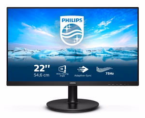 Philips V Line 222V8LA/00 monitorius 54,6 cm (21,5") 1920 x 1080 pikselių Full HD LCD juodas