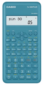 CASIO MOKSLINIS SKAIČIUOTUVAS FX-220PLUS-2 MĖLYNOS SPALVOS, 12 SKAITMENŲ EKRANAS
