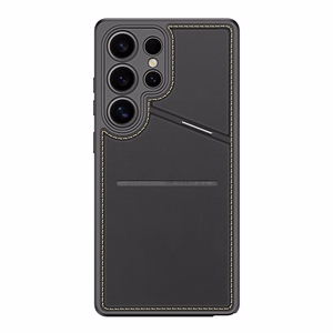 Dėklas telefonui Samsung Galaxy S25 Ultra su stovu ir pinigine (m) - juodas