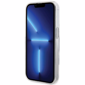 Karl Lagerfeld KLHMP15LHMRSKCH iPhone 15 Pro 6.1" baltas/baltas kietas dėklas Žiedas stovas Karl&Choupette MagSafe