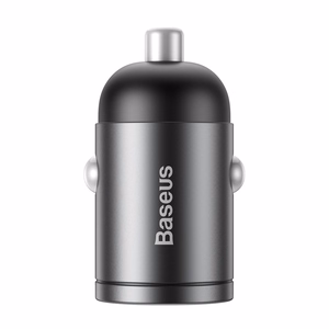 Įkroviklis automobilinis BASEUS (VCHX-A0G) (1xUSB; 30W) pilkas