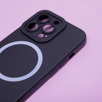 Silicon Mag dėklas for iPhone 16 Plus 6,7" juodas