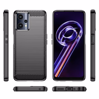 Dėklas telefonui (m) Carbon Case skirtas Realme 9 Pro - juodas (m)