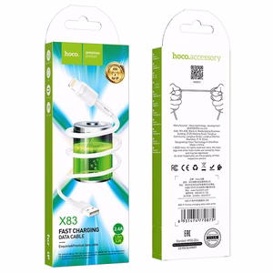 Kabelis USB A į Lightning Hoco 2,4A 1 m X83 baltas
