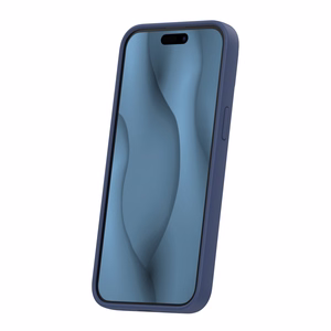 Silikoninis Thin Mag dėklas for iPhone 15 Pro 6,1" tamsiai mėlynas