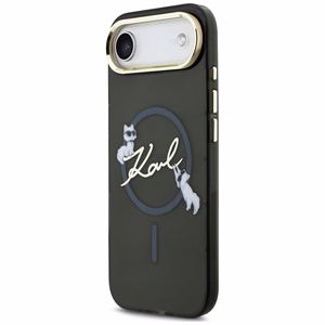 Karl Lagerfeld IML Choupettes Karl Script Logo MagSafe iPhone Air Dėklas - juodas