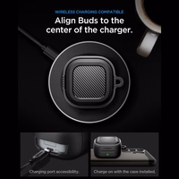 Spigen Rugged Armor dėklas Samsung Galaxy Buds 4 / 4 Pro - Matte juodas