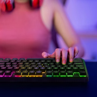"Wozinsky" WKG-200 RGB membraninė žaidimų klaviatūra su slinkimo ratuku - juoda