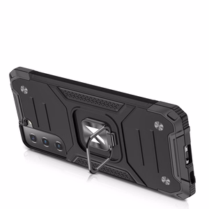 Wozinsky Ring Armor Tough Hybrid dėklas telefonui Samsung Galaxy S22+ (S22 Plus) juodos spalvos su magnetiniu laikikliu