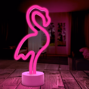 Neon LED on stovas FLAMINGO rožinis USB-C FSC-11 Forever Light