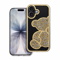 TEDDY BEAR dėklas telefonui IPHONE 17 auksinis